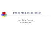 Presentación de datos Ing. Iliana Rosero Estadistica I.
