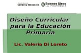 Diseño Curricular para la Educación Primaria Lic. Valeria Di Loreto.