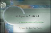 Inteligencia Artificial Profesor: Dr. José Ruiz Pinales 2 Representación de Problemas.