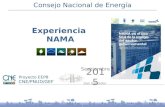 Septiembre Proyecto EEPB CNE/PNUD/GEF Experiencia NAMA Consejo Nacional de Energía 2015 San Salvador.