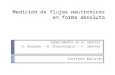 Medición de flujos neutrónicos en forma absoluta Experimentos en el reactor S. Bazzana - N. Chiaraviglio – F. Sánchez Instituto Balseiro.