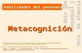 Univ. De Guayaquil y Univ. De Almería Metacognición Metacognición Las habilidades del pensamiento Elosúa, Ma.Rosa, Estrategias para enseñar y aprender.
