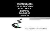 OPORTUNIDADES DE INVERSIÓN EN FIDEICOMISOS PARA LOS FONDOS DE PENSIÓN Msc. Alejandro Solorzano Mena.