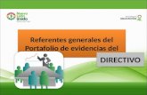 Referentes generales del Portafolio de evidencias del DIRECTIVO.