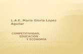 L.A.E. María Gloria López Aguilar.  Introducción  Competencia y globalización  Competitividad  Competencias en la educación  Capital humano  Movilidad.