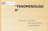 “FENOMENOLOGÍA” Integrantes: - Piery Caicedo -Maria Eugenia Figueroa -Daniela Sepúlveda.