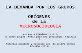LA DEMANDA POR LOS GRUPOS ORÍGENES de la MICROSOCIOLOGÍA Ana María FERNÁNDEZ (2012) El campo grupal. Notas para una genealogía. Capítulo 3. Material adaptado.