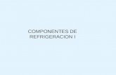 COMPONENTES DE REFRIGERACION I. Elementos básicos de una instalación frigorífica.