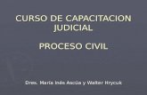CURSO DE CAPACITACION JUDICIAL PROCESO CIVIL Dres. María Inés Ascúa y Walter Hrycuk.
