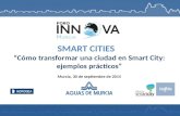 “Cómo transformar una ciudad en Smart City: ejemplos prácticos” SMART CITIES Murcia, 30 de septiembre de 2015.