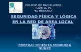 COLEGIO DE BACHILLERES PLANTEL #1 “EL ROSARIO” SEGURIDAD FÍSICA Y LÓGICA EN LA RED DE ÁREA LOCAL PROFRA: TERESITA MENDOZA NÚÑEZ.