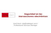 Seguridad en las transacciones electrónicas Jordi Buch Professional Services Manager.