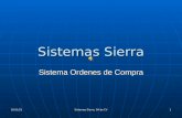 05/10/2015 Sistemas Sierra, SA de CV 1 Sistemas Sierra Sistema Ordenes de Compra.