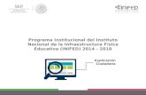 Programa Institucional del Instituto Nacional de la Infraestructura Física Educativa (INIFED) 2014 - 2018 Explicación Ciudadana.