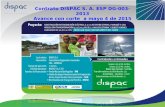 Contrato DISPAC S. A. ESP DG-003-2013 Avance con corte a mayo 4 de 2015.