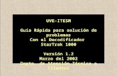 UVE-ITESM Guía Rápida para solución de problemas Con el Decodificador StarTrak 1000 Versión 1.2 Marzo del 2002 Depto. de Atención Técnica a Clientes.