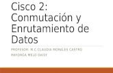 Cisco 2: Conmutación y Enrutamiento de Datos PROFESOR: M.C CLAUDIA MORALES CASTRO MAYORGA MELO DAISY.