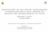 Construcción de una red de investigación transdisciplinaria para abordar el desafío del envejecimiento en Chile Benjamín Suárez Coordinador Presentación.
