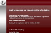 1 Instrumentos de recolección de datos V Encuentro de Capacitación Responsables de Estadísticas de las Provincias Argentinas y Ciudad Autónoma de Buenos.