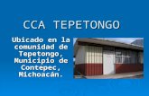 CCA TEPETONGO Ubicado en la comunidad de Tepetongo, Municipio de Contepec, Michoacán.