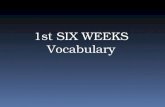 1st SIX WEEKS Vocabulary. añadir asar abrir cerrar.