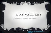 LOS VALORES ¿Cómo se aprenden los valores? Eugenia Ortiz Márquez.16/0711.