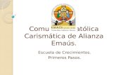 Comunidad Católica Carismática de Alianza Emaús. Escuela de Crecimientos. Primeros Pasos.
