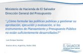 1 Luis Enrique Sanchez “¿Cómo formular las políticas públicas y gestionar su aprobación, ejecución y evaluación, si los instrumentos de Planeamiento y.