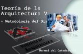 Teoría de la Arquitectura V Metodología del Diseño Manual del Catedrático Edición 2012.