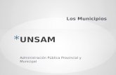 Administración Pública Provincial y Municipal Los Municipios.