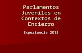 Parlamentos Juveniles en Contextos de Encierro