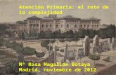 Atenci³n Primaria: el reto de la complejidad M Rosa Magall³n Botaya Madrid, noviembre de 2012