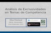 Análisis de Exclusividades en Temas de Competencia