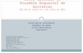 Curso aplicado de Ensamble Orquestal de Guitarras del 20 de Junio al 1 de Julio de 2011