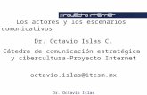 Dr. Octavio Islas C. Cátedra de comunicación estratégica  y cibercultura-Proyecto Internet