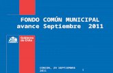 FONDO COMÚN MUNICIPAL avance Septiembre  2011