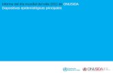 Informe del día mundial del sida 2011 de  ONUSIDA Diapositivas epidemiológicas principales