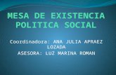 MESA DE EXISTENCIA POLITICA SOCIAL