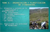 TEMA 4.- ORGANIZACIÓN Y PLANIFICACION                DE ITINERARIOS.