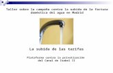 Taller sobre la campaña contra la subida de la factura doméstica del agua en Madrid