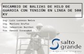 RECAMBIO DE BALIZAS DE HILO DE GUARDIA CON TENSIÓN EN LINEA DE 500 KV