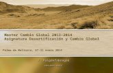 Master Cambio Global 2013-2014 Asignatura Desertificación y Cambio Global