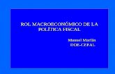 ROL MACROECONÓMICO DE LA POLÍTICA FISCAL Manuel Marfán            DDE-CEPAL