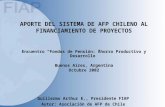 APORTE DEL SISTEMA DE AFP CHILENO AL FINANCIAMIENTO DE PROYECTOS