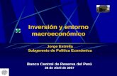 Inversión y entorno macroeconómico