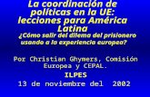 La coordinación de políticas en la UE: lecciones para América Latina