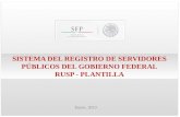SISTEMA DEL REGISTRO DE SERVIDORES PÚBLICOS DEL GOBIERNO FEDERAL RUSP - PLANTILLA