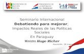 Seminario  Internacional Debatiendo para mejorar ;  Impactos Reales de las Políticas Sociales