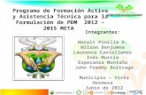 Programa de Formación Activa y Asistencia Técnica para la Formulación de PDM  2012 – 2015 META