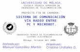 SISTEMA DE COMUNICACIÓN  VÍA RADIO ENTRE  PC Y MICROBOT.